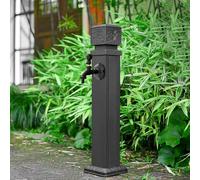 Fontaine à eau extérieure avec robinet en cuivre et pistolet pulvérisateur, montage au sol pour jardinage et décoration de jardin