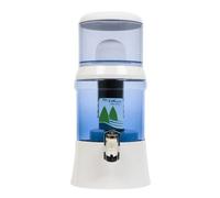 Fontaine à eau filtrante 12L blanche en verre avec système magnétique