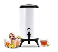 Fontaine à Eau INOX Professionnelle 6L 8L 10L 12L - Thermos Isolé avec Robinet pour Cafétéria, Événements, Réceptions et Bureau