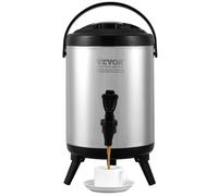 Fontaine à Eau Isotherme - VEVOR - 6L Distributeur de Boissons Isotherme Fontaine à Eau Chaud et Froid Inox,avec Robinet Portable