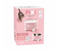 Fontaine à eau pour animaux Catit Pixi Combo Kit Rose 200 ml / 20x20x17 cm