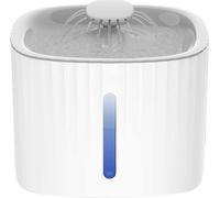 Fontaine à eau pour animaux domestiques, capacité de 3 l/lumière de nuit LED/circulation automatique de l'eau/silencieux/indicateur de niveau d'eau/double filtration/3 modes de débit d'eau