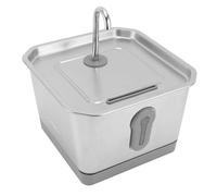 Fontaine à Eau pour Chat à Détection Intelligente, Fontaine à Eau pour Animaux de Compagnie en Acier Inoxydable, Induction à 220 °, capacité de 3,5 L, Batterie de 5 000 MAh,