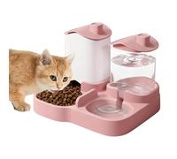 Fontaine à Eau pour Chat, Distributeur Automatique de Nourriture et d'eau for Chats, for Nourrir Les Chiens, Lapins Animaux domestiques(Pink)
