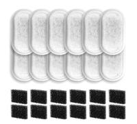 Fontaine à eau pour chat en acier inoxydable de 3,2 L, pompe silencieuse et filtre à 4 étapes, fontaine automatique pour plusieurs chats (12 ensembles de cartouches filtrantes + coton filtre)