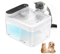 Fontaine à eau pour chat sans filtre, séparation des eaux usées sans filtre, fontaine à eau sans fil et autonomie de 180 jours, fontaines à eau ultra silencieuses pour chats d'intérieur (blanc)