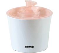 Zolux Fontaine à eau Calypso pour chat et chien 3 L avec 2 filtres inclus Rose