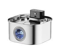 Fontaine à eau rechargeable en acier inoxydable pour chats pour activités domestiques et extérieures