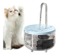 Fontaine à eau sans fil pour chat - Distributeur d'eau USB, circulation continue, eaux douces filtrées avec niveau visible et arrêt automatique de sécurité | Mangeoire d'hydratation d'intérieur pour