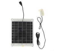 Fontaine à eau solaire à pompe 10 W 12 V avec panneau solaire transparent double face pour jardin, étang, bain d'oiseaux, décoration extérieure