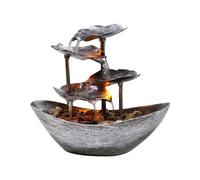Fontaine à Eau sur Table - Ornement D'eau Extérieur, Petite Fontaine Cascade | Dessus de Table Feuille de Lotus Petite Fontaine Cascade, Fontaine de Bureau USB Pompe Automatique, Fontaine de Bureau
