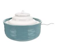 Fontaine à eau - TRIXIE - Vital Falls - Céramique - 1 5 L - ø 22 x 13 cm - Pétrole / Blanc