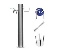 Fontaine à eau verticale en acier inoxydable avec protection contre le gel, double sortie pour fontaine à eau, pistolet pulvérisateur à base enterrée 5 x 86 cm pour une utilisation en extérieur