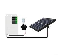 Fontaine à énergie solaire 9 V 6 W à 10 W avec boîtier à piles rechargeables, fontaine réglable à 5 vitesses pour bassins et rocailles (9 V, 6 W, 5200 mAH)
