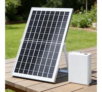 Fontaine à énergie solaire avec pompe à 5 vitesses, pompe à eau 9 V 6 W/10 W pour étang et jardin, système solaire étanche avec boîte de batterie pour bassins à poissons et jeux d'eau (9 V, 10 W, 2600