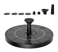 Fontaine à énergie solaire, fontaine à eau solaire, pompe à eau solaire extérieure 3w avec 6 buses, décorations d'irrigation extérieure pour abreuvoir d'oiseaux, pelouse, piscine,