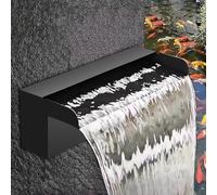 Fontaine à lame en acier inoxydable pour piscines et étangs à koï, fonction cascade de jardin intérieur/extérieur