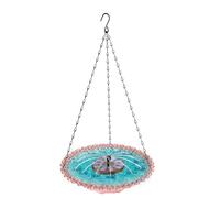 Fontaine à oiseaux de jardin d'extérieur - Type à suspendre - Système de circulation d'eau ABS - Design adapté aux écureuils - Multifonction - Bain et mangeoire pour oiseaux de jardin
