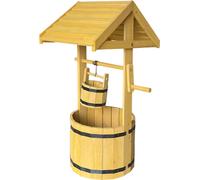 Fontaine à planter en bois de sapin - env. 85 x 50 x 48 cm - Pot à plantes déco Fontaine