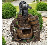 Fontaine À Ressort De Style Rétro Pour L'Extérieur En Bois Et Pierre