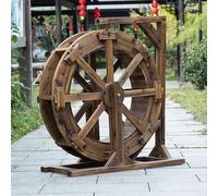 Fontaine à Roue à Eau pour intérieur et extérieur Vintage - Cascade décorative en Bois, Fontaines de Jardin d'eau en Bois extérieures, Idéale pour Balcon, étang, Piscine(50 cm (19.7 in))