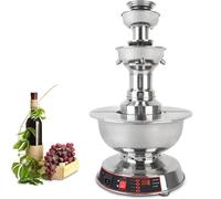 Fontaine à vin à 3 niveaux, distributeur de boissons de 3,5 L avec écran LCD, réglage de la température de 0 à 100 ℃ pour fêtes, bars, cafés, mariages