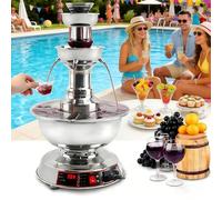 Fontaine à vin électrique à 3 niveaux, distributeur de boissons de 3,5 L avec contrôle de la température pour champagne, cocktails et jus de fruits, parfait pour les mariages, bars et fêtes