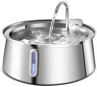 Fontaine Automatique pour Animaux domestiques avec lumière LED, Pompe Ultra silencieuse pour Plusieurs Animaux de Compagnie, fenêtre de Niveau d'eau pour Chats et Chiens 4 l
