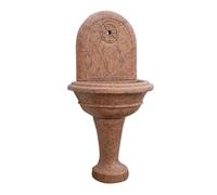 Fontaine Bénitier Marbre Rouge Verona Classique Jardin Extérieur 65x43x130