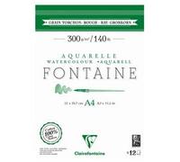Fontaine bloc collé 2 côtés 12F A4 300g grain torchon