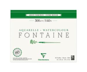 Fontaine bloc collé 4 côtés 25F 24x30cm 300g grain torchon