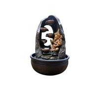 Fontaine d’Intérieur Bouddha Ganesh avec Lumière LED Colorée - Décoration Feng Shui Zen - Fontaine de Table Bureau Chambre Salon - Circuit fermé - Cadeau Porte-Bonheur - H 40cm - Mystic Zen’Light