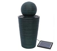 Fontaine de Jardin - Non spécifié - Boule Ronde - Résine Noire - Solaire - 7m Câble d'Alimentation