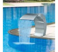 vidaXL Fontaine de jardin – Acier inoxydable avec bassin et bec de flux ajustable 45x30x60 cm