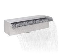 Fontaine cascade en acier inoxydable pour bassins et piscines - Améliore l'esthétique du jardin extérieur