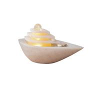 Fontaine Cascade intérieure Fontaine d'intérieur de Table à Cascade rotative for décoration Maison ou Bureau(Beige)