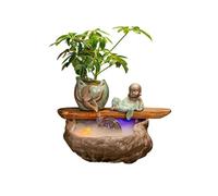 Fontaine Cascade intérieure Ornements d'eau Attirer la Richesse Maison Bureau Fontaine de Bureau Petit Aquarium Décoration Entreprise Pendaison de crémaillère