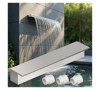 Fontaine Cascade Moderne en Acier Inoxydable - Déversoir décoratif de 97 cm (38 po) pour Parc, Villa, Complexe hôtelier - Jet d'eau décoratif
