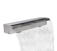 Fontaine Cascade rotative en Acier Inoxydable de 23,6 Pouces, adaptée aux piscines - éléments Aquatiques autoportants d'intérieur/extérieur, avec 2 connecteurs inférieurs, mesurant 23,6 pouc