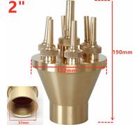 Fontaine centrale droite,1 ""1.5"" 2 "",buses de piscine,musique en plein air,fontaine d'eau - Type 2 (Brass)