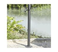 Fontaine Colonne d'eau cylindrique d'extérieur en acier inoxydable, support de tuyau d'arrosage autoportant avec crochet, robinet de cour for l'irrigation et l'arrosage column(86x13cm)