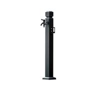 Fontaine Colonne d'eau de jardin en alliage d'aluminium for extérieur, support de tuyau carré autoportant avec robinet à double sortie, robinet vertical à montage au sol column(95cm)