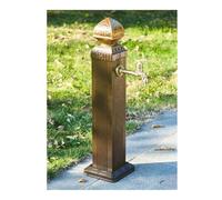 Fontaine Colonne d'eau de jardin verticale carrée en aluminium, robinet d'incendie monté au sol, support de tuyau autonome avec robinet antigel for l'irrigation column(65x17cm)