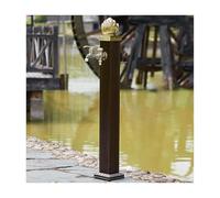 Fontaine Colonne d'eau verticale for jardin de lotus avec robinet à double sortie, support de tuyau d'arrosage extérieur autoportant, fontaine d'eau carrée for cour column(114x17cm)