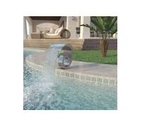 Fontaine d étang Acier inoxydable 50 x 30 x 53 cm Argenté