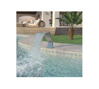 vidaXL Fontaine d'étang en acier inoxydable 64 x 30 x 52 cm Argenté