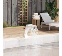 Fontaine d’Étang Acier Inoxydable 64x30x52cm Argenté Cascade de Bassin vidaXL