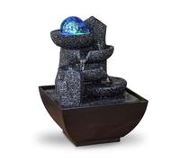 Fontaine d’Intérieur Cascade Zen Relaxante Lumière LED Coloré, Décoration Salon, Chambre, Bureau, Cadeaux Utile Petit Prix Faible Encombrement, Fontaine de Table Circuit Fermé, H 18cm - Lopo Zen’Light