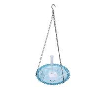 Fontaine de Bain d'oiseaux Suspendue, Alimentée par USB, avec Circulation d'eau, pour Décoration de Jardin, Extérieur, 17,72x9,25 Pouces, Design Acrylique