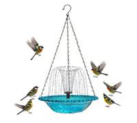 Fontaine de bain solaire pour colibri, fontaine solaire à suspendre pour oiseaux, fontaine solaire pour jardin, terrasse, pelouse (A)